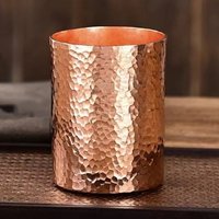 Multi-size Vintage Pure Copper Cup, Handcrafted Hammer Texture Mug, Coffee Tea Water Cup for Home & Outdoor