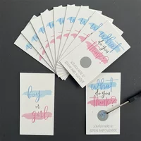 10 Sheets Newborn Boy or Girl Gender Reveal Theme Game Scratch Cards for Team Girl Boy Birthday Baby Shower Party Decoration
