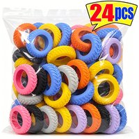 24pcs Colorful Travel Luggage Wheels Cover Thicken Silicone Luggage Wheels Protector Reduce Noise