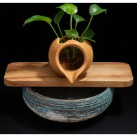 Eco Pond Fountain Ceramic Jar Circulating Water Feature Decorative Waterfall Jar for Garden Patio Balcony Outdoor Landscape Home