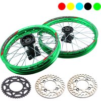 Motocross 1.85x14" 1.60x17" Aluminium-Felgensatz mit Bremsscheibe und Kettenrad für KLX CRF Kayo Apollo Coolster SSR Pit Dirt Bike