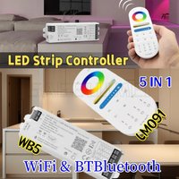 WiFi 5 IN 1 WB5 LM091 Bluetooth LED Controller Tuya APP Alexa Home Voice Control RGB RGBW CCT Led Strip Dimmer APP RF Remote 6A