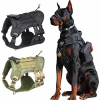 Military Large Dog Harness Pet German Shepherd Training Vest Tactical Dog Harness And Leash Set For Dogs Accessories