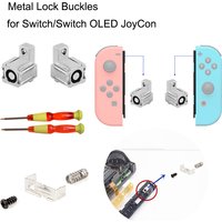 Metal Lock Buckles Latches for Switch OLED /Switch Joycon Replacement Latches Left and Right Joycon Repair Parts for Tool Kit