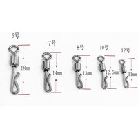 10pcs Fishing Carp Rolling Quick Change Swivels Connector Interlock Snap Size 6-12# Hook Lure Terminal Swivel Pesca Accessories