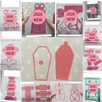 Metal Cutting Dies Scrapbook Diary Decoration Stencil Embossing Template DIY Greeting Card Handmade for Bow and Stars 2025 new