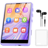 ZAQE 64GB Bluetooth 5.3 MP3 Player with Touchscreen, FM Radio with HD Speakers, up to 128GB Blue