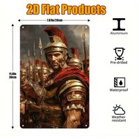 Roman Themed Craft Wall Decor - Aluminum Retro Metal Sign for Home, Farmhouse, Porch, Garage, Outdoor Waterproof an