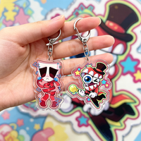 Anime Chibi Keychain Accessories Bag Cartoon Kawaii Keyrings Jewelry Manga Fans Friends Llavero Gifts