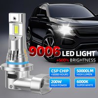 Car LED Haedlight 9006 HB4 Canbus 50000LM Hight Power Auto Headlamp With Fan Cooling 6000K White 1:1 Same Beam High Low Beam