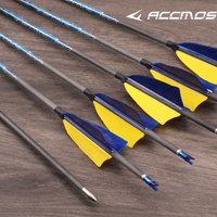 Outdoor Shooting Archery ArrowS ID 4.2mm Spine 300-1000 Pure Carbon Natural Feather Arrow for Recurve/Compound Bow