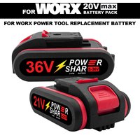 For WORX 21V Rechargeable Li-Ion Replacement Battery Compatible WORX 18V 20V Cordless Power Tools High Capacity Spare Battery