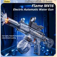 M416 Electric Water Spraying Gun with Flash High-Speed Continuous Fire Fully Automatic Charging Summer Toy Spraying Gun Kid Gift