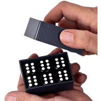 Magic Dice Miracle Dice 7 Black Dies And Box Number Predict Close Up Magic Trick Mentalism Magia Magie Magicians Prop Accessory