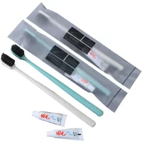100pcs Practical Disposable Toothbrush Travel Supplies Set Lightweight Easy to Carry Tootbrush Tootpaste Portable Toiletries Set