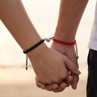 2Pcs/Set Magnetic Couple Bracelets for Lover Friendship Jewelry Pinky Promise Card Matching Braided Rope Bangle Gift Accessories