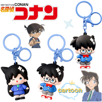 Bandai Detective Conan Keychain New creative Cartoon and Cute Student Ran Mouri and Conan Edogawa Backpack Pendant Creative Gift