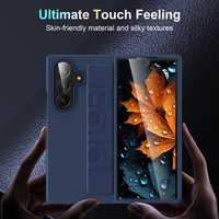 Étui de luxe Ultra-fin en Silicone mat avec dragonne pour Samsung Galaxy Fold 7 6 5 4 3 5G, housse arrière rigide pliable et antichoc