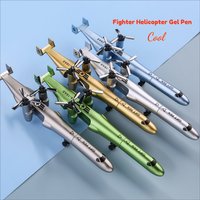 Creative Airplane Neutral Pen Military 0.38mm Black Ink Weapon Fighter Helicopter Gel Pen Student School Office Stationery Gifts