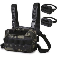 Fishing Tactical Chest Bags Vest Fanny Pack Outdoor Sports Camping Hiking Cycling Climbing Rig Pouch Fishing Lures Bag