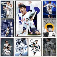 football star S-Son H-Heung-min Poster Canvas Wall Art Print Poster Decorative Mural Home Decor Gift Unframed