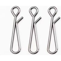 50pcs Fishing Gear Accessories Stainless Steel Convenient Connection Buckle 0 # -6 # Sturdy Anti Winding Quick Bait Connector