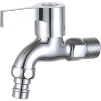 1/2" Universal Wall Faucet Stainless Steel Quick Open Washing Machine Faucet Outdoor Sink Garden Faucet Sink Accessories 1PC