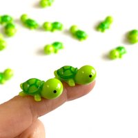 5/10PCS Adorable Mini Resin Turtle Miniature - Cute Fairy Garden Ornament, Micro Landscape Home Plants DIY Craft Decoration