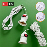 5m 3m 2m E27 Extended Version Portable Cord Lamp Holder EU/US Standard Plug for E27 Edison,spiral,UFO,corn,induction Light Bulb