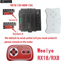 12V RX18 Weelye Children's Electric Car Remote Control Transmitter, RX23 Replacement Control Board Modules For Kids Ride-on Toys
