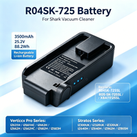 R04SK-725 Replacement Battery For Shark IZ631H IZ661HC IZ682H IZ300UK IZ320UK IZ640H IZ865H Vacuum Cleaner 3500mAh XBATR725SL