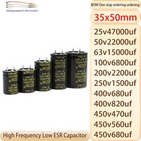 1pcs 25v 50v 63v 100v 200v 250v 400v 450v 470uf 560uf 820uf 680uf 1500uf 2200uf 6800uf 15000uf 22000uf 47000uf 35x50 capacitor