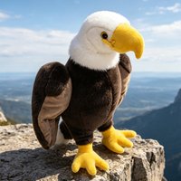 Cute Eagle Plush Doll Pillow with Soft Flying Wings Stuffed Animal Home Decor Large Size Simulation Bird Toy Gift