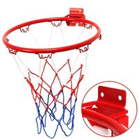 Steel Wall Basketball Hoop Rim Hanging Basketball Frame 32cm With Screw Mounted Goal Net Sport Netting Outdoor Shooting Practice