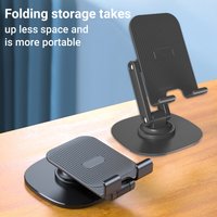 360° Rotating Foldable Desktop Mobile Phone Holder Stand Anti-skid Pad Bottom Portable Lazy Universal Tablet Support Stand