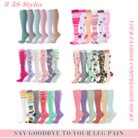New Men Women Compression Socks for Leggings Running Marathon Pressure Soccer Adult Socks Network Red Pressure Nurse Men Socks