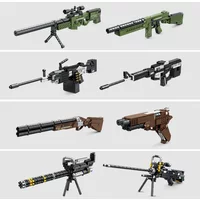 Building blocks Military Series Sniper Gun Light machine Gun Shotgun Gatling assembly model toy