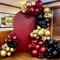 30Pcs 10/12 inch Burgundy Gold Black Latex Balloon Set Party Decoration for Wedding Birthday Christmas New Year
