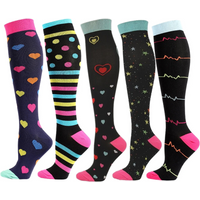 AliExpress NONE 5Pairs Athletic Compression Socks Unisex Running Cycling Yoga Football Socks