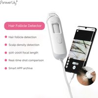 Visual Dermatoscope Scalp Detector 50X/200X Magnifying Scalp Facial Skin Analyzer Machine Mini Hair Follicle Pore Skin Tester