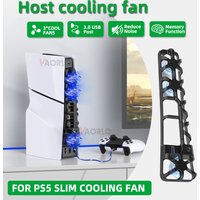 Cooling fan for PS5 Slim disc drive/digital console (with USB 3.0 interface), compatible with PS5 Slim dedicated cooling system.