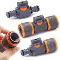 1pcs 16mm Ball Valve Hose Adapter Quick Connector Coupling Joint Extender Connect Repair for Garden Irrigation Tubing Stop Water