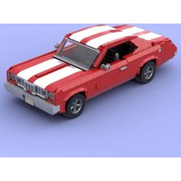 1910-piece MOC City Car Series 1971 Plymouth Car Model DIY Building Block Toy - Holiday and Birthday Gift