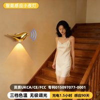 Smart Motion-Sensing Magnetic Wall-Mounted LED Night Light (Rechargeable & Dimmable, No Wiring Needed)
