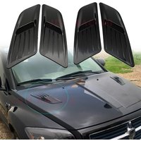 New Universal Carbon Fiber /Black Car Decorative Cell Air Flow Intake Hood Scoop Bonnet Vent Cover Stickers Decoration Styling