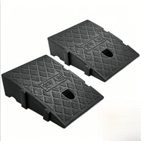 16-19cm Plastic PVC Road Slope Ramp Pad Portable Car Step Uphill Triangle Mat Curb Rubber