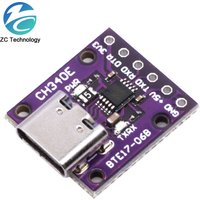 1/5PCS CH340E MSOP10 USB to TTL Serial Converter, 5V/3.3V Alternative CH340G Module TYPE-C Interface For Arduino Pro mini