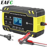 12V-24V 8A Full Automatic Battery-chargers Digital LCD Display Car Battery Chargers Power Puls Repair Chargers Wet Dry Lead Acid