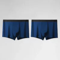2PCS Men's Cotton Boxer Briefs, Plus Size Comfortable Breathable Cotton Underwear