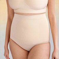 Plus Size Women High Waist Shaping Panty Seamless Silicone Non-slip Tummy Control Hip Lifting Briefs N007